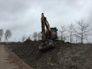 CAT312E aan het werk met 3D GPS systeem